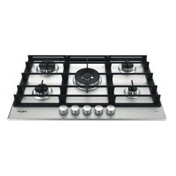 Whirlpool GMWL 728/IXL beépíthető gáz főzőlap, 73x51x4.1 cm, 5 gázégő, wok égőfej, inox ixelium szín
