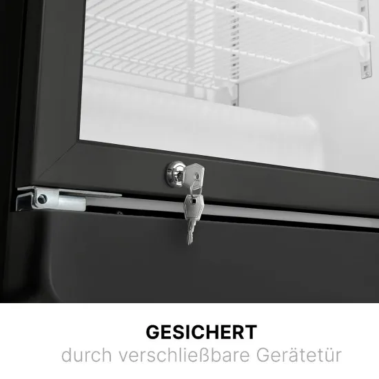 Bomann KSG 7351 üvegajtós italhűtő, 356L, 59.5x57x194.5 cm, fekete szín