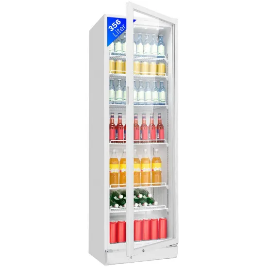 Bomann KSG 7351 üvegajtós italhűtő, 356L, 59.5x57x194.5 cm