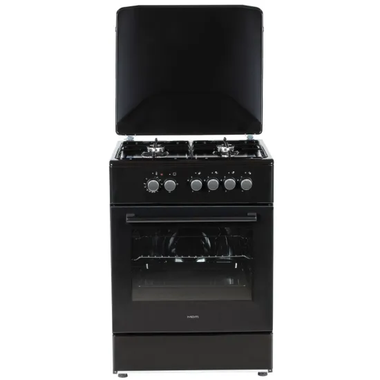 MPM MPM-66-KGE-13B kombinált tűzhely, 70L, 60x60x85 cm, fekete szín 