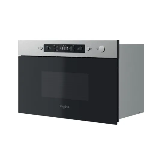 Whirlpool MBNA920X beépíthető mikrohullámú sütő, 750W, 22L, 59.5x32x38.2cm inox szín