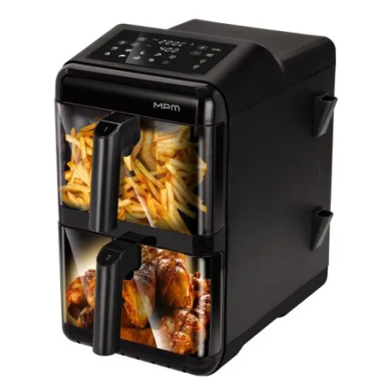 MPM MPM-MFR-13 forrólevegős sütő, Air Fryer, 12L, fekete szín 