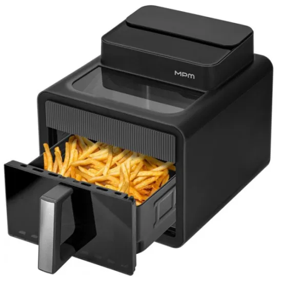 MPM MPM-MFR-16 forrólevegős sütő, Air Fryer, 7L, 1600W, fekete szín