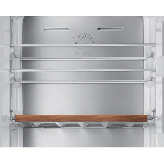 MPM MPM-400-FF-61/C Total No Frost alulfagyasztós kombinált hűtőszekrény, 264/113L, inverter kompresszor, 60x59x201 cm, night inox