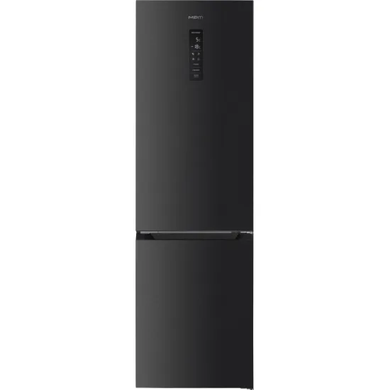 MPM MPM-400-FF-61/C Total No Frost alulfagyasztós kombinált hűtőszekrény, 264/113L, inverter kompresszor, 60x59x201 cm, night inox