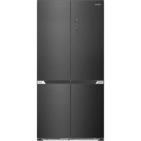 MPM MPM-503-SSI-12/D Full No Frost side by side hűtőszekrény francia ajtós kialakítással, inverter kompresszor, 349/76L, 90.5x60x190 cm, fekete szín
