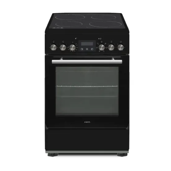 MPM MPM-55-KEC-41 kerámialapos tűzhely, 55L, 50x60x82 cm, fekete szín 