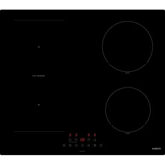 MPM MPM-60-IM-15 beépíthető indukciós kerámialap, 59x6.2x52 cm, fekete szín 
