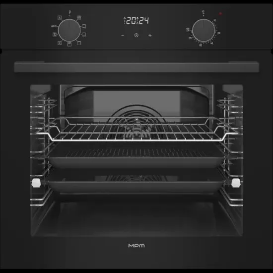 MPM MPM-63-BO-30 beépíthető sütő, 76L, 59.5x56.5x59.5 cm, fekete szín