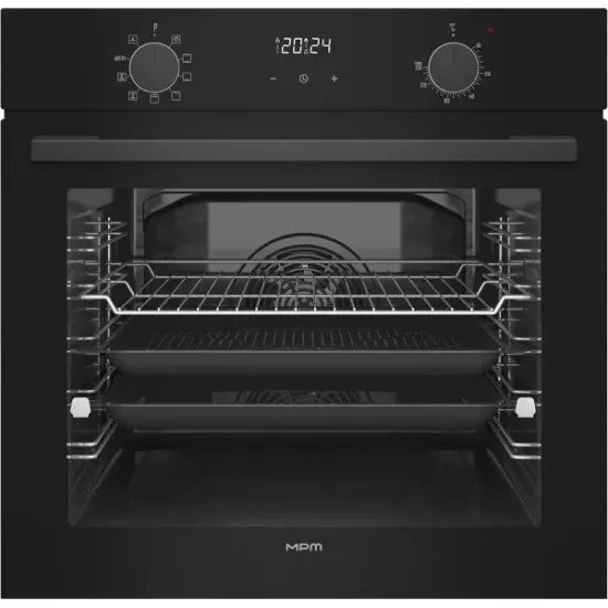 MPM MPM-63-BO-30 beépíthető sütő, 76L, 59.5x56.5x59.5 cm, fekete szín