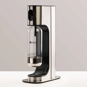 SodaCo S100S szódakészítő gép szürke, rozsdamentes acél, bajonettzáras 