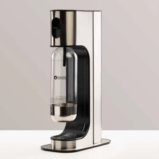 SodaCo S100S szódakészítő gép szürke, rozsdamentes acél, bajonettzáras 