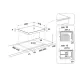 Whirlpool SMP 658C/BT/IXL beépíthető indukciós kerámialap, 65x51x5.4 cm, fekete szín