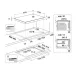 Whirlpool SMP 778 C/NE/IXL beépíthető indukciós kerámialap, 77x51x5.7 cm, fekete szín 