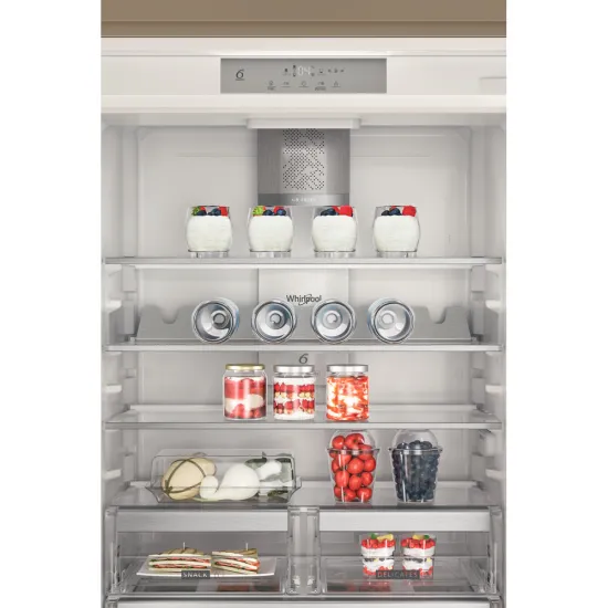 Whirlpool SP40 812 EU 2 beépíthető alulfagyasztós kombinált hűtőszekrény, Zen Inverter Kompresszor, 299/101L, 69x54.5x193.5 cm