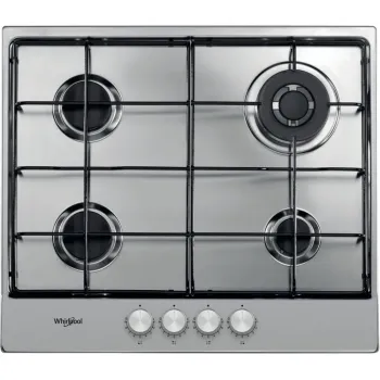 Whirlpool TGML 651 IX beépíthető gáz főzőlap, 58x51x5.6 cm, wok égőfej, inox szín 