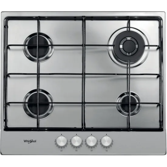Whirlpool TGML 651 IX beépíthető gáz főzőlap, 58x51x5.6 cm, wok égőfej, inox szín 