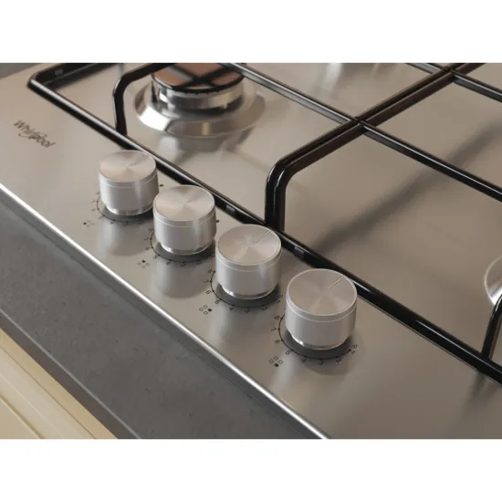 Whirlpool TGML 651 IX beépíthető gáz főzőlap, 58x51x5.6 cm, wok égőfej, inox szín 