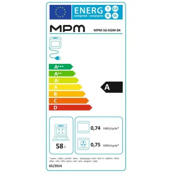 MPM MPM-56-KGM-04 kombinált tűzhely, 58L, 50x60x85 cm