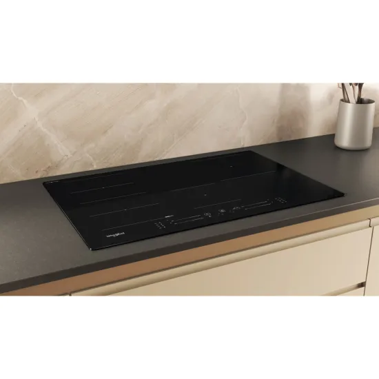 Whirlpool WF S1577 CPNE beépíthető indukciós kerámialap, 77x51x5.4 cm, fekete szín