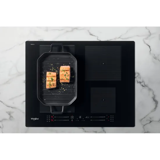 Whirlpool WFS7560NE beépíthető indukciós kerámia főzőlap, 59x51x5.4 cm, fekete szín