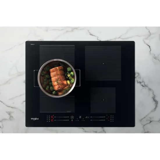 Whirlpool WFS7560NE beépíthető indukciós kerámia főzőlap, 59x51x5.4 cm, fekete szín