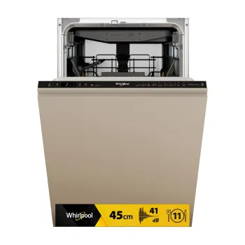 Whirlpool WH6IC11BS7LA0 teljesen beépíthető mosogatógép, automatikus ajtónyitás,3 kosár, 11 teríték, 44.8x55.5x82 cm