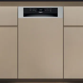 Whirlpool WH6PB10BS7A0 beépíthető kezelőpaneles mosogatógép, 10 teríték, 3 kosár, automatikus ajtónyitás, 44.8x55.5x82 cm
