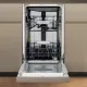 Whirlpool WH6PB10BS7A0 beépíthető kezelőpaneles mosogatógép, 10 teríték, 3 kosár, automatikus ajtónyitás, 44.8x55.5x82 cm