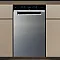 Whirlpool WH6UB10BS7A0X pult alá építhető kezelőpaneles mosogatógép, 10 teríték, 3 kosár, automatikus ajtónyitás, 44.8x59x82 cm, inox szín 