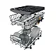 Whirlpool WH6UB10BS7A0X pult alá építhető kezelőpaneles mosogatógép, 10 teríték, 3 kosár, automatikus ajtónyitás, 44.8x59x82 cm, inox szín 