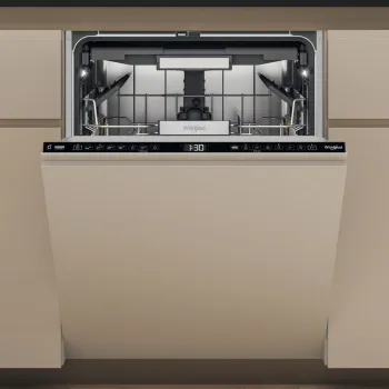 Whirlpool WH7IA115B2M3TUS0 teljesen beépíthető mosogatógép, 15 teríték, automatikus ajtónyitás, 3 kosár, 59.8x55.5x82 cm