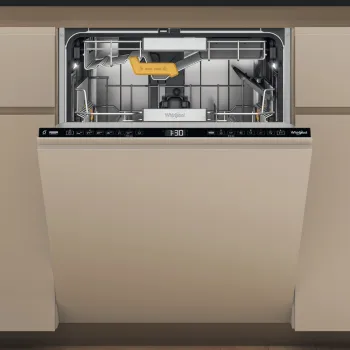Whirlpool WH8IA15AM3TUS0 teljesen beépíthető mosogatógép, 3 kosár, automatikus ajtónyitás, 15 teríték, 59.8x55.5x82 cm