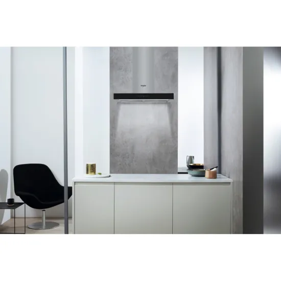 Whirlpool WHBS 62F LT K/1 sziget elszívó, 59.8x45.5x114 cm, fekete szín 