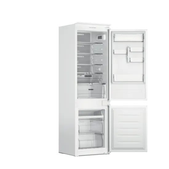 Whirlpool WHC18 T132 Total No Frost beépíthető alulfagyasztós kombinált hűtőszekrény, 182/68L, Zen Inverter Kompresszor, 54x54.5x177 cm