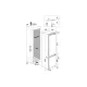 Whirlpool WHC20D013D1 beépíthető alulfagyasztós kombinált hűtőszekrény, Zen Inverter Kompresszor, 221/79L, 54x54.5x193.5 cm