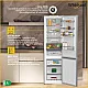 Whirlpool WHK 25404 XP8E Total No Frost alulfagyasztós kombinált hűtőszekrény, 249/106L, Zen Inverter kompresszor, 59.5x66.3x203.5 cm, új ezüst szín
