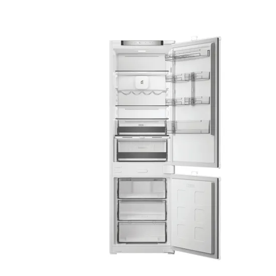 Whirlpool WHK2 5292 B4E Total No Frost beépíthető alulfagyasztós kombinált hűtőszekrény, 194/76L, Zen Inverter Kompresszor, 54x55x177.5 cm, cink fém szín 