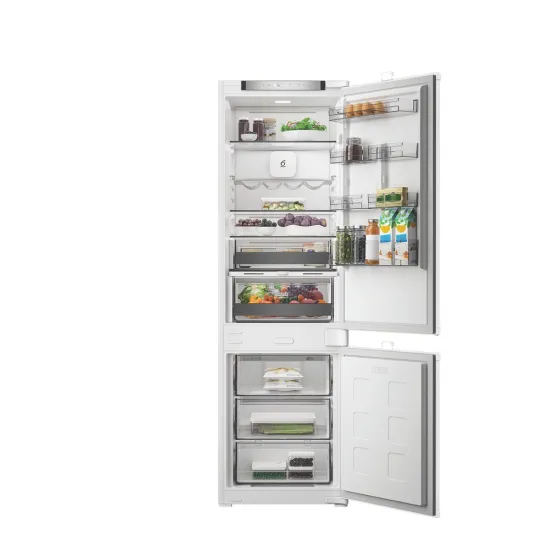 Whirlpool WHK2 5292 B4E Total No Frost beépíthető alulfagyasztós kombinált hűtőszekrény, 194/76L, Zen Inverter Kompresszor, 54x55x177.5 cm, cink fém szín 