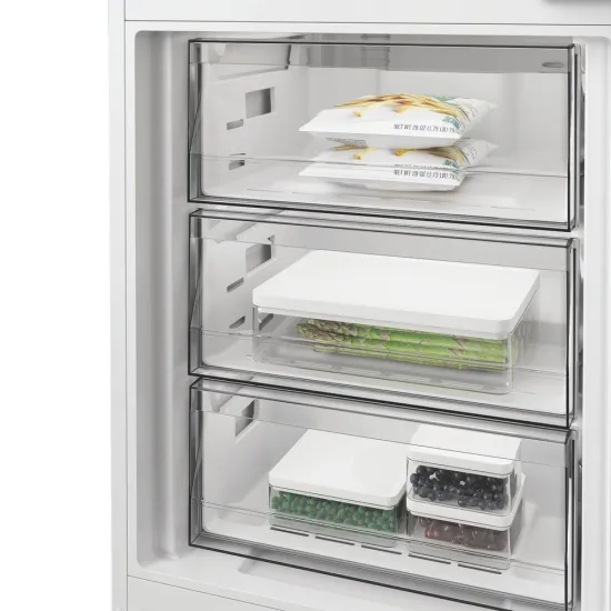 Whirlpool WHK2 5292 B4E Total No Frost beépíthető alulfagyasztós kombinált hűtőszekrény, 194/76L, Zen Inverter Kompresszor, 54x55x177.5 cm, cink fém szín 