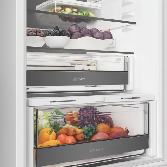 Whirlpool WHK2 5294 B6E1 Total No Frost beépíthető alulfagyasztós kombinált hűtőszekrény, Zen Inverter Kompresszor, 194/76L, 54x55x177.5 cm