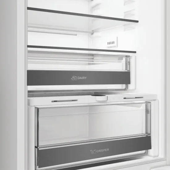 Whirlpool WHK2 5294 B7E1 Total No Frost beépíthető alulfagyasztós kombinált hűtőszekrény, Zen Inverter Kompresszor, 194/76L, 54x55x177.5 cm