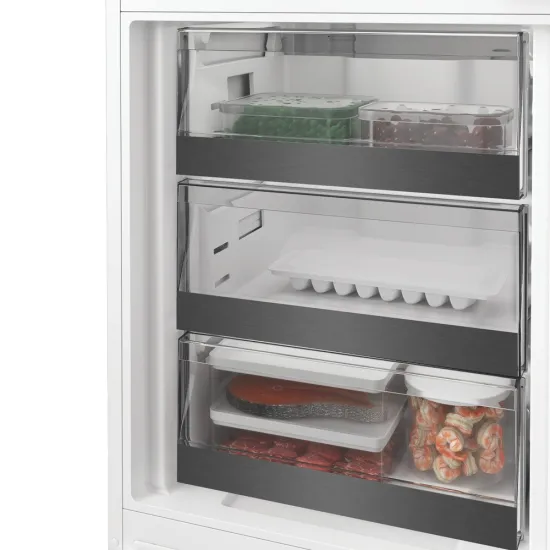 Whirlpool WHK2 5294 B7E1 Total No Frost beépíthető alulfagyasztós kombinált hűtőszekrény, Zen Inverter Kompresszor, 194/76L, 54x55x177.5 cm