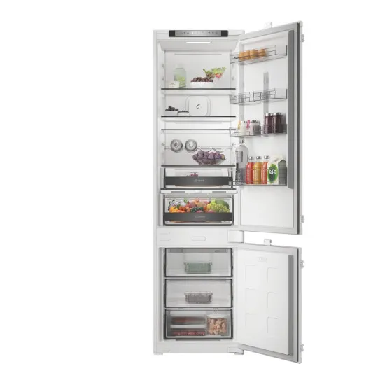 Whirlpool WHK2 5322 B4E Total No Frost beépíthető alulfagyasztós kombinált hűtőszekrény, 224/76L, Zen Inverter Kompresszor, 54x55x193.5 cm, cink fém szín 