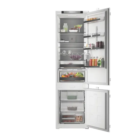 Whirlpool WHK2 5323 B5E1 Total No Frost beépíthető alulfagyasztós kombinált hűtőszekrény, 224/76L, Zen Inverter Kompresszor, 54x55x193.5 cm, cink fém szín 