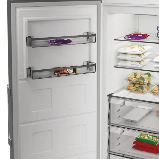 Whirlpool WHMFF 6312 XP4 fagyasztószekrény, 286L, 59.7x70.9x186.5 cm, ezüst szín 