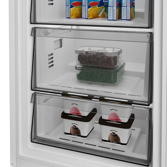 Whirlpool WHMFF 6312 XP4 fagyasztószekrény, 286L, 59.7x70.9x186.5 cm, ezüst szín 