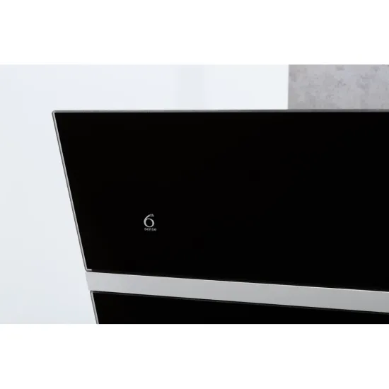 Whirlpool WHVS 90F LT C K beépíthető falra szerelhető döntött kürtös konyhai elszívó, 50.4x37x89.8 cm, fekete szín 