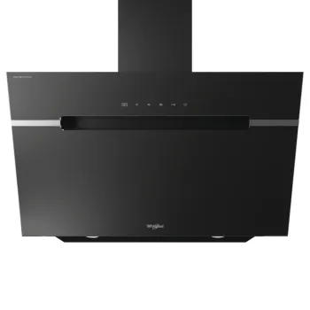 Whirlpool WHVS 91F LT DP K beépíthető falra szerelhető döntött kürtös konyhai elszívó, 89.8x36.8x147.5 cm, fekete szín 