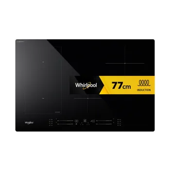 Whirlpool WL S2177 CPNE beépíthető indukciós kerámialap, 77x51x5.4 cm, fekete szín 